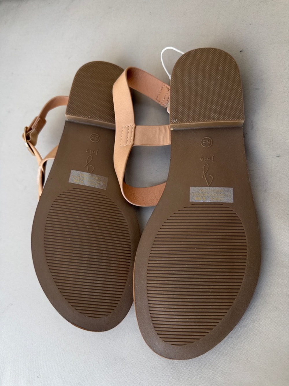 Joie Nude Tan Leather Strappy Sandals - Picture 3 of 5